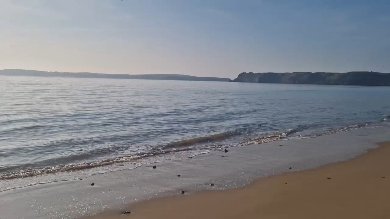 Tenby beach at low tide